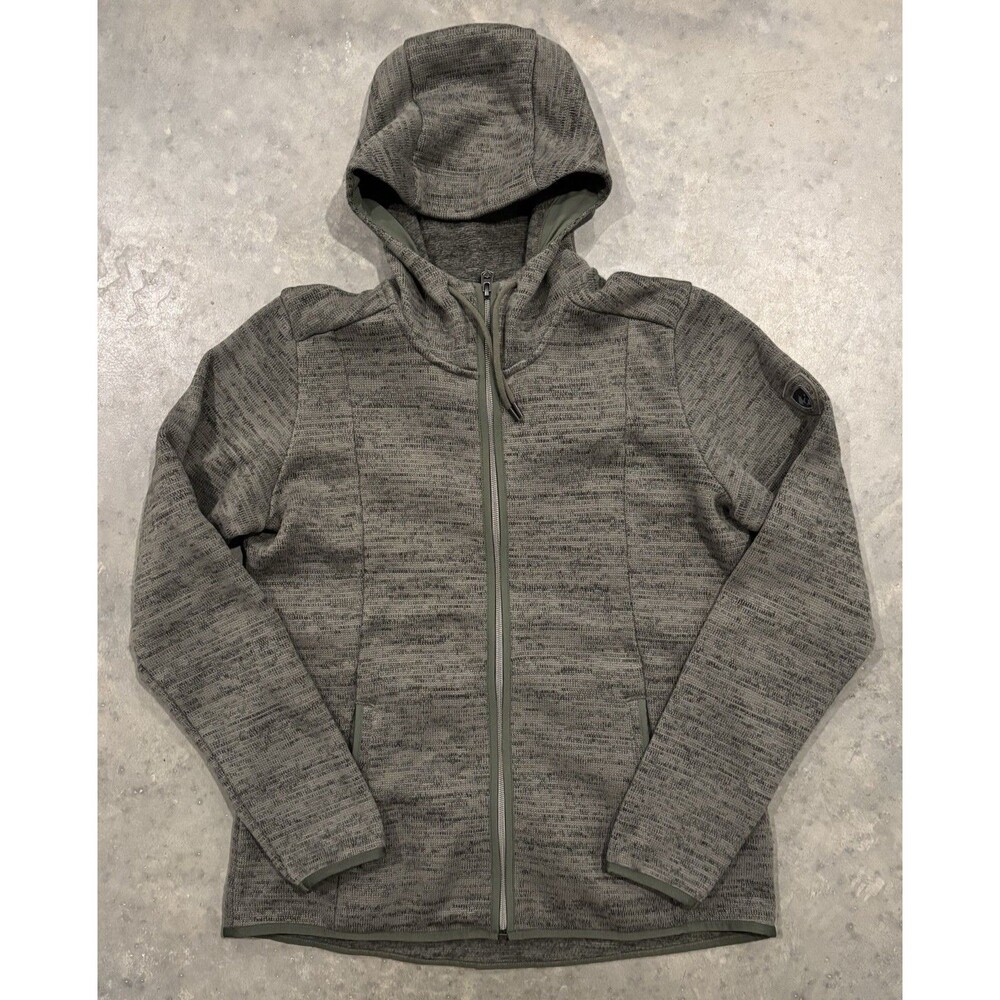 Kuhl Ascendyr Hoodie Women M Green Full Zip Hooded Jacket Fleece Gorpcore
